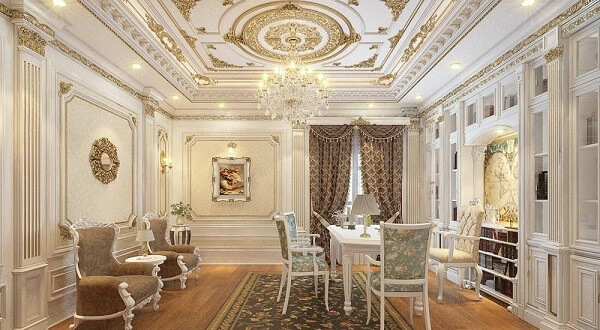 Mẫu phào chỉ trần thạch cao được thiết kế khá tinh tế