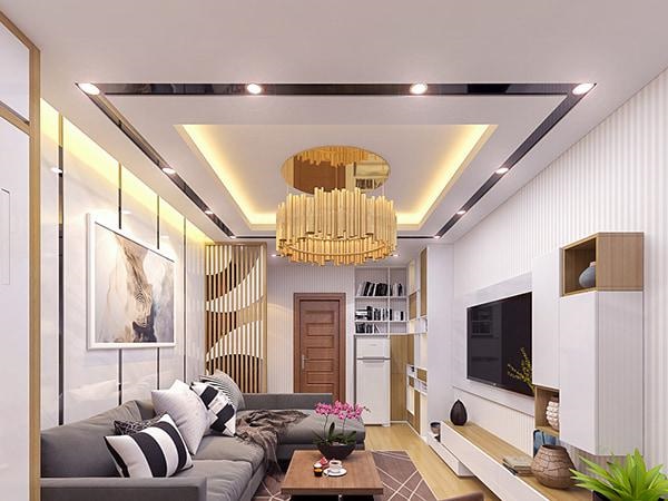 Hình 8. Mẫu trần thạch cao phòng khách hiện đại, đẹp