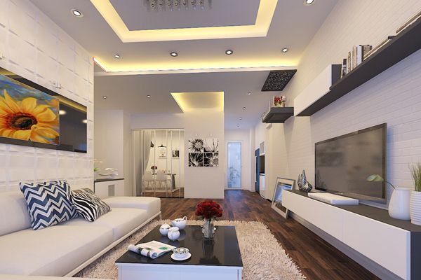 Hình 10. Mẫu trần thạch cao phòng khách hiện đại, đẹp