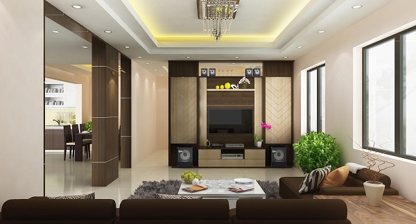 Hình 6. Mẫu trần thạch cao phòng khách hiện đại, đẹp