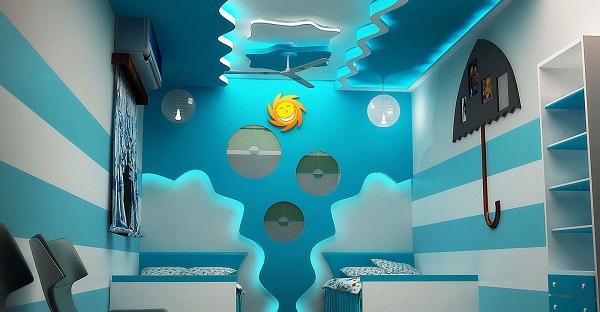 Hình 11. Mẫu trần thạch cao phòng ngủ trẻ em đẹp