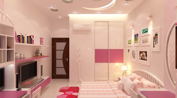 Hình 6. Mẫu trần thạch cao phòng ngủ bé gái đẹp