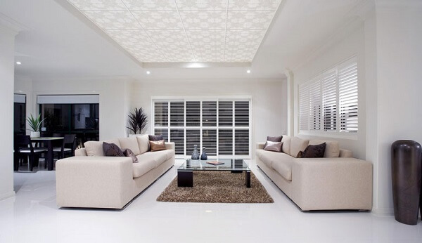 Mẫu trần thạch cao thả đẹp tại phòng khách nhà phố