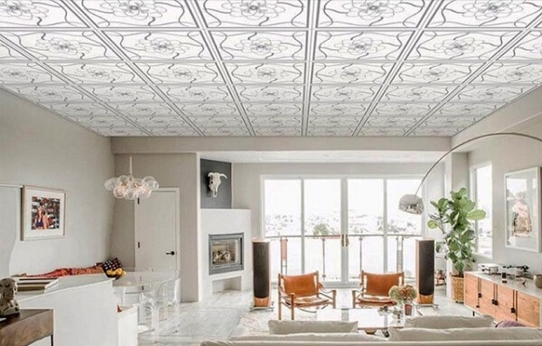 Trần thạch cao phủ nhựa PVC