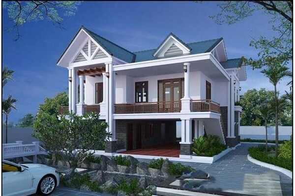 Nhà 2 tầng mái Thái đẹp