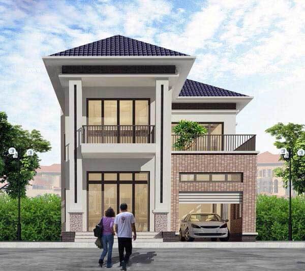 Mẫu nhà 2 tầng mái Thái vừa cổ kính, vừa hiện đại