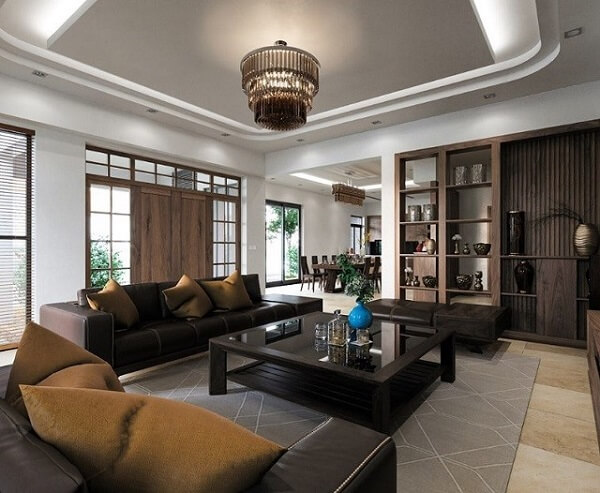 Hình 12: Mẫu thiết kế trần thạch cao phong cách cổ điển