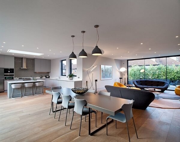 Hình 15: Mẫu thiết kế trần thạch cao kết hợp chùm đèn