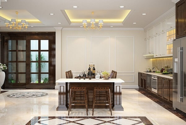 Hình 4: Mẫu thiết kế trần thạch cao đơn giản