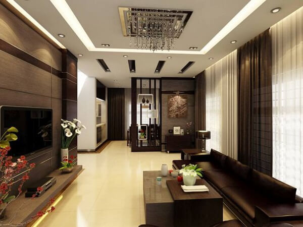 Mẫu trần thạch cao nhà ống hiện đại