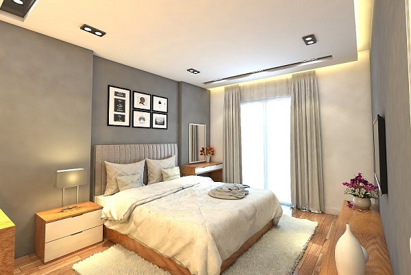 Trần thạch cao chống ẩm giúp khong khí phòng ngủ giúp hạn chế vi khuẩn, mấm mốc